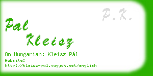 pal kleisz business card