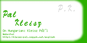 pal kleisz business card